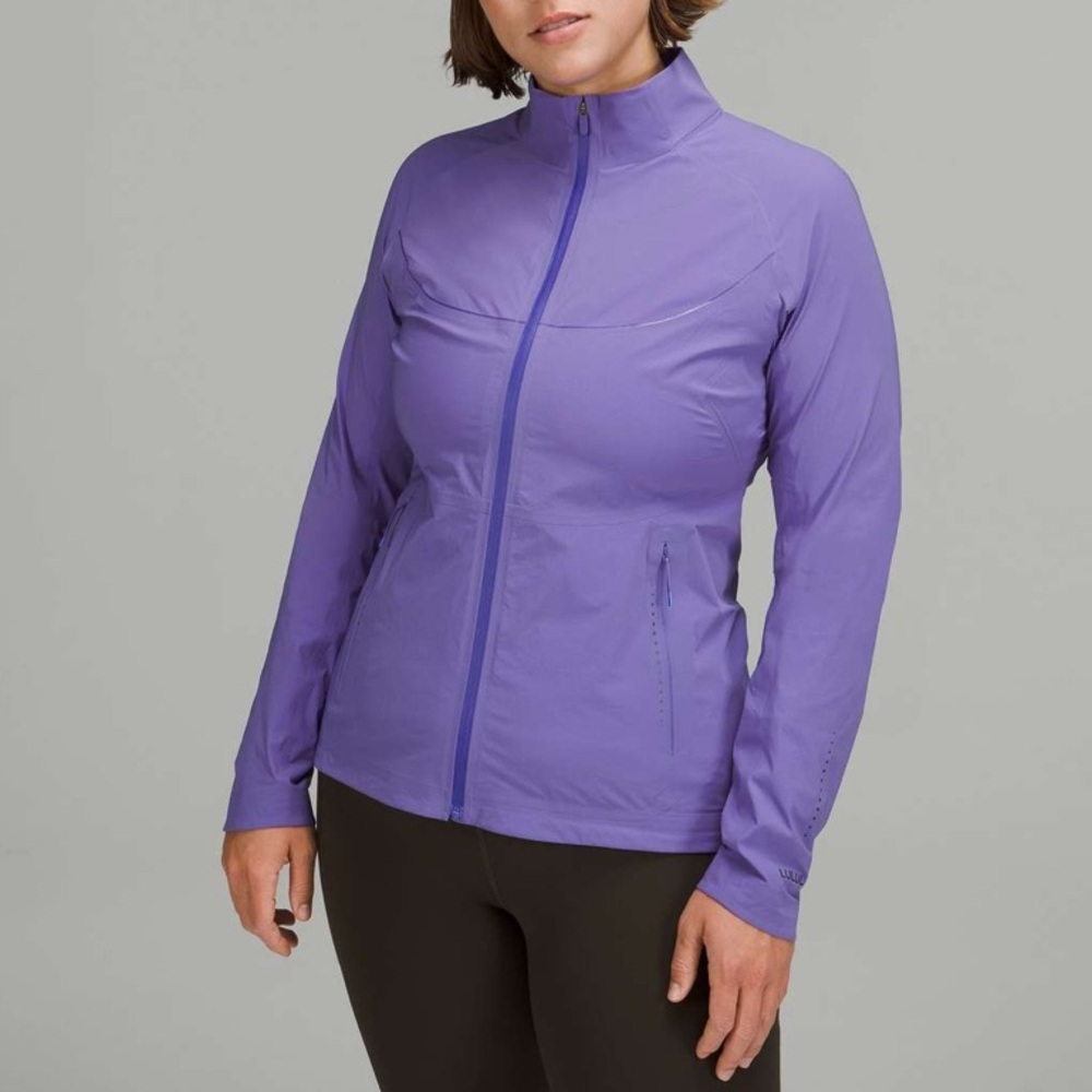 Lululemon‎ Fast and Free Windbreaker SpeedWeave Jacket Charged Indigo 10